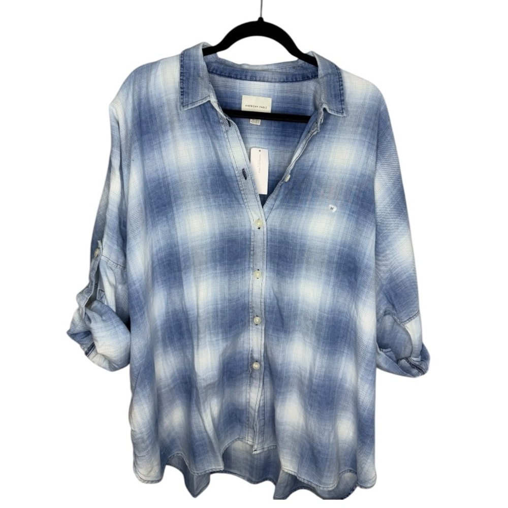 American eagle blue flannel NWT